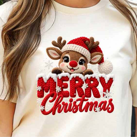 Merry Christmas with reindeer