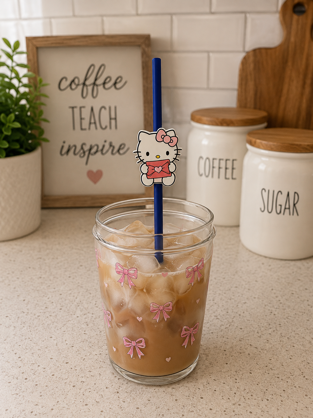 Hello Kitty Straw Topper