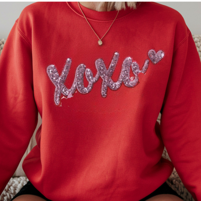 XOXO sequin patch