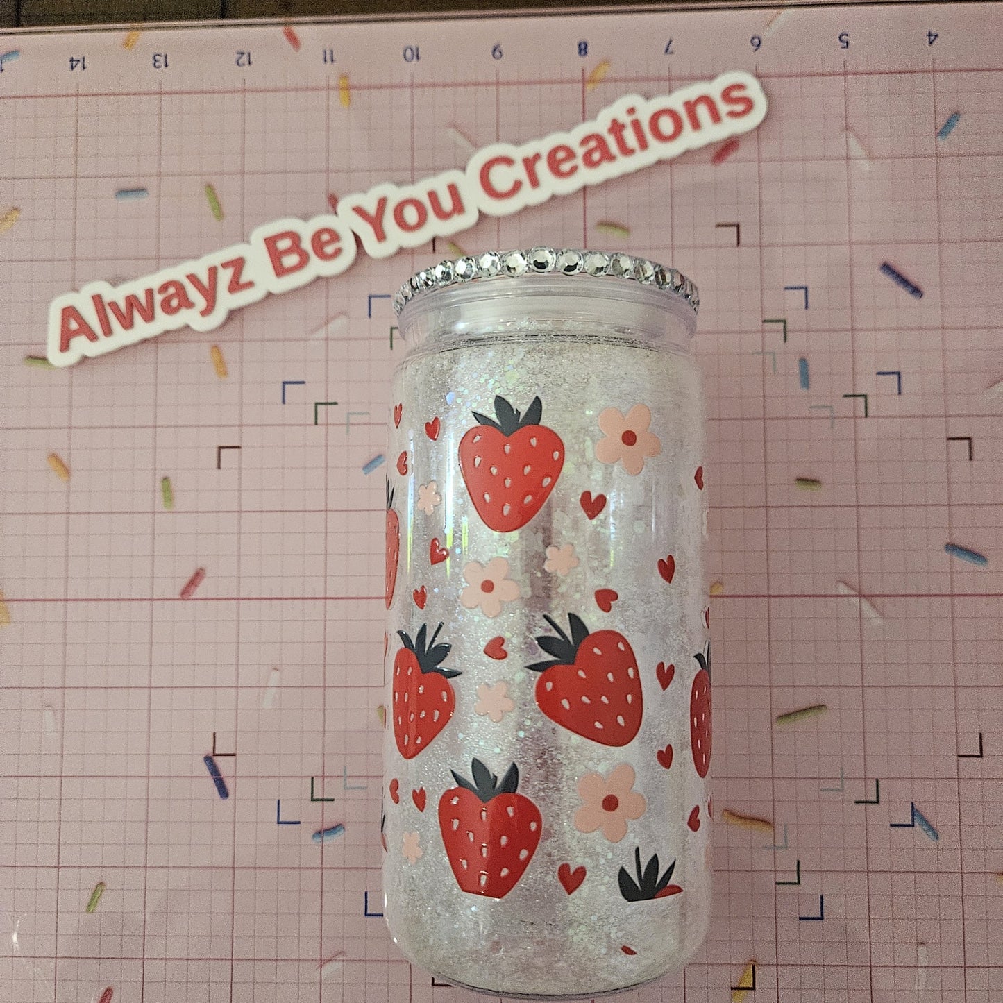 Strawberries with Rhinestones