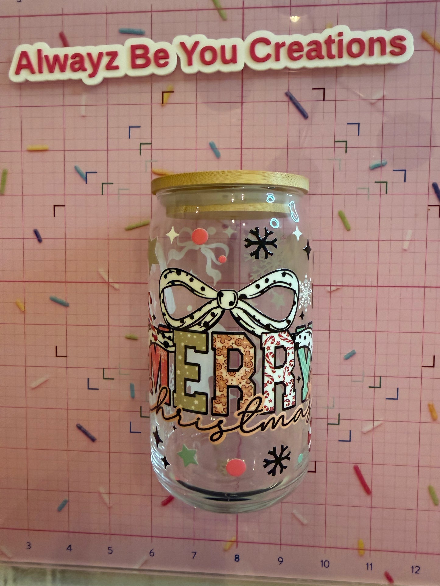 Merry Christmas Glass