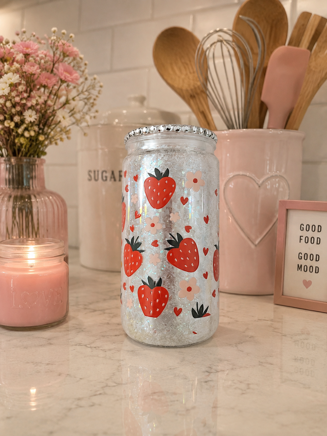 Strawberries with Rhinestones