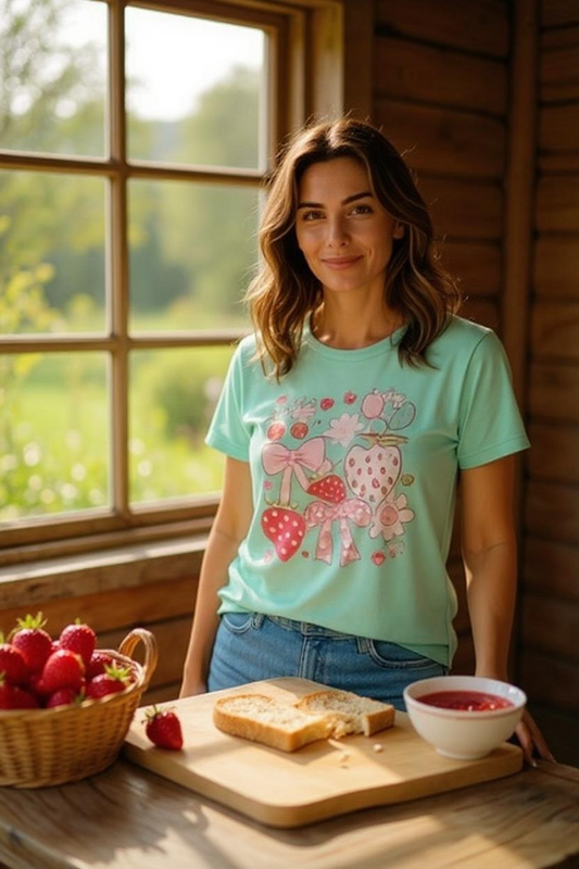 Strawberry and Hearts Tee