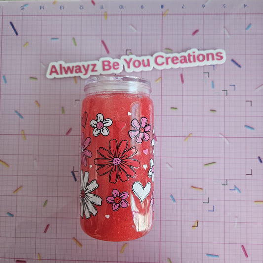 Red Slushy with Flowers